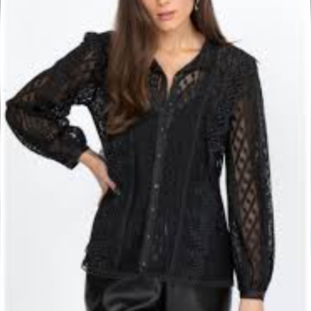 Johnny Was So Luna Lace  Blouse.... Size Small